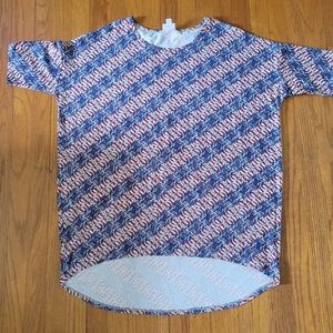 4th of July! LuLaRoe Irma tunic style top "76" design